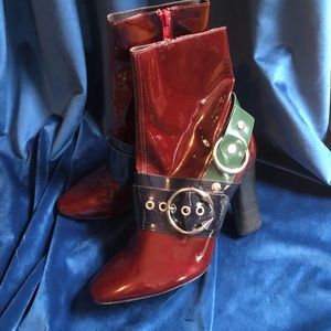 TopShop Vegan Leather Heeled Boots